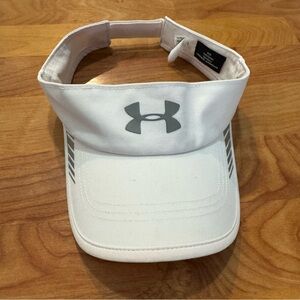 Under Armour Men's Launch ArmourVent Adjustable Visor White/Silver 1305007-100